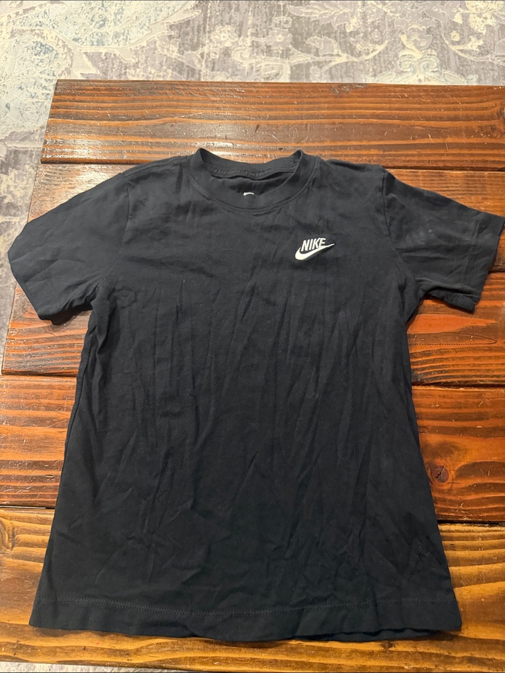 Nike Black Short Sleeve Tee with White Swoosh